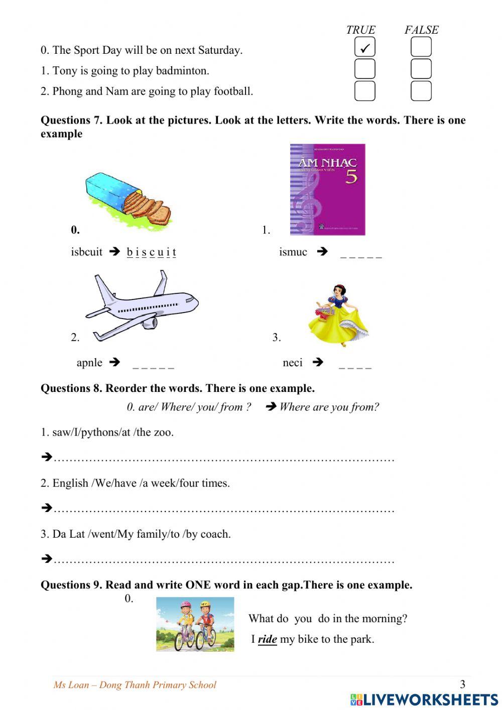 Review for the 1st term test