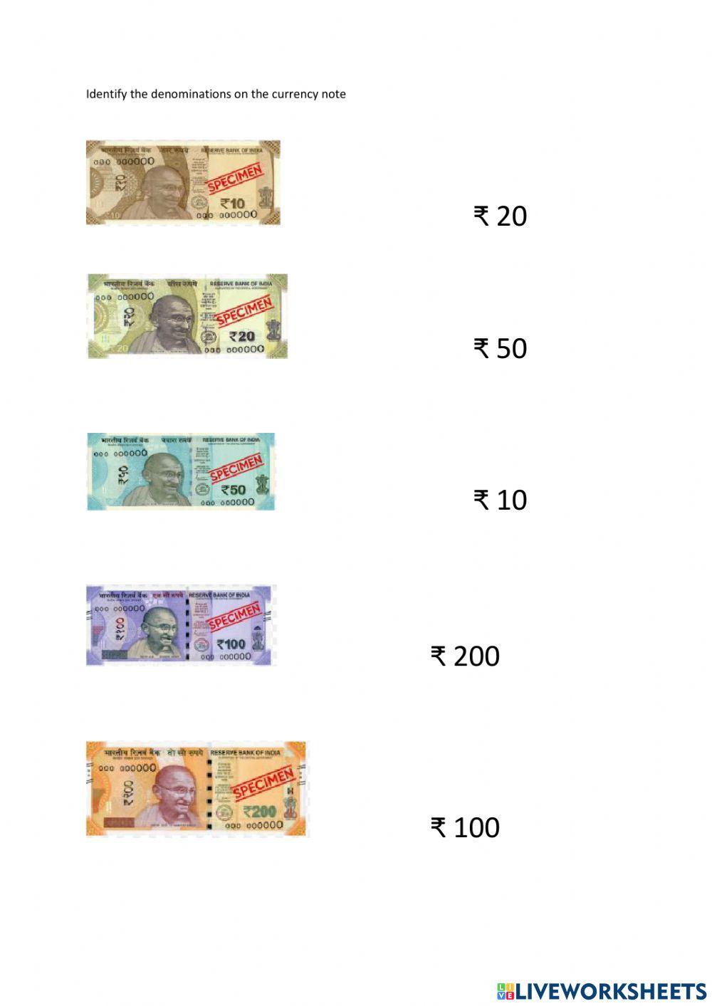 Match the currency