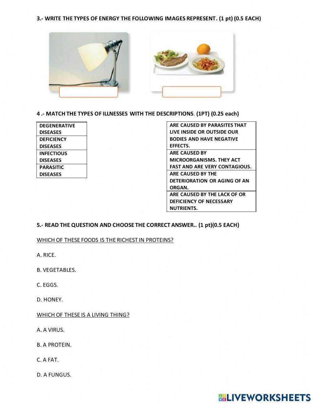 Second term exam science 6th grade