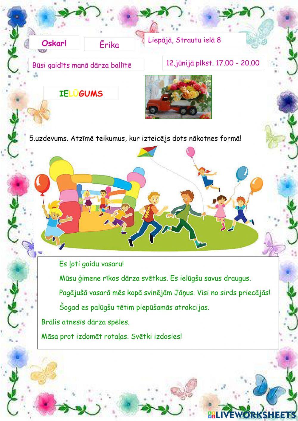 Teikuma virslocekļi. Darbs ar tekstu.