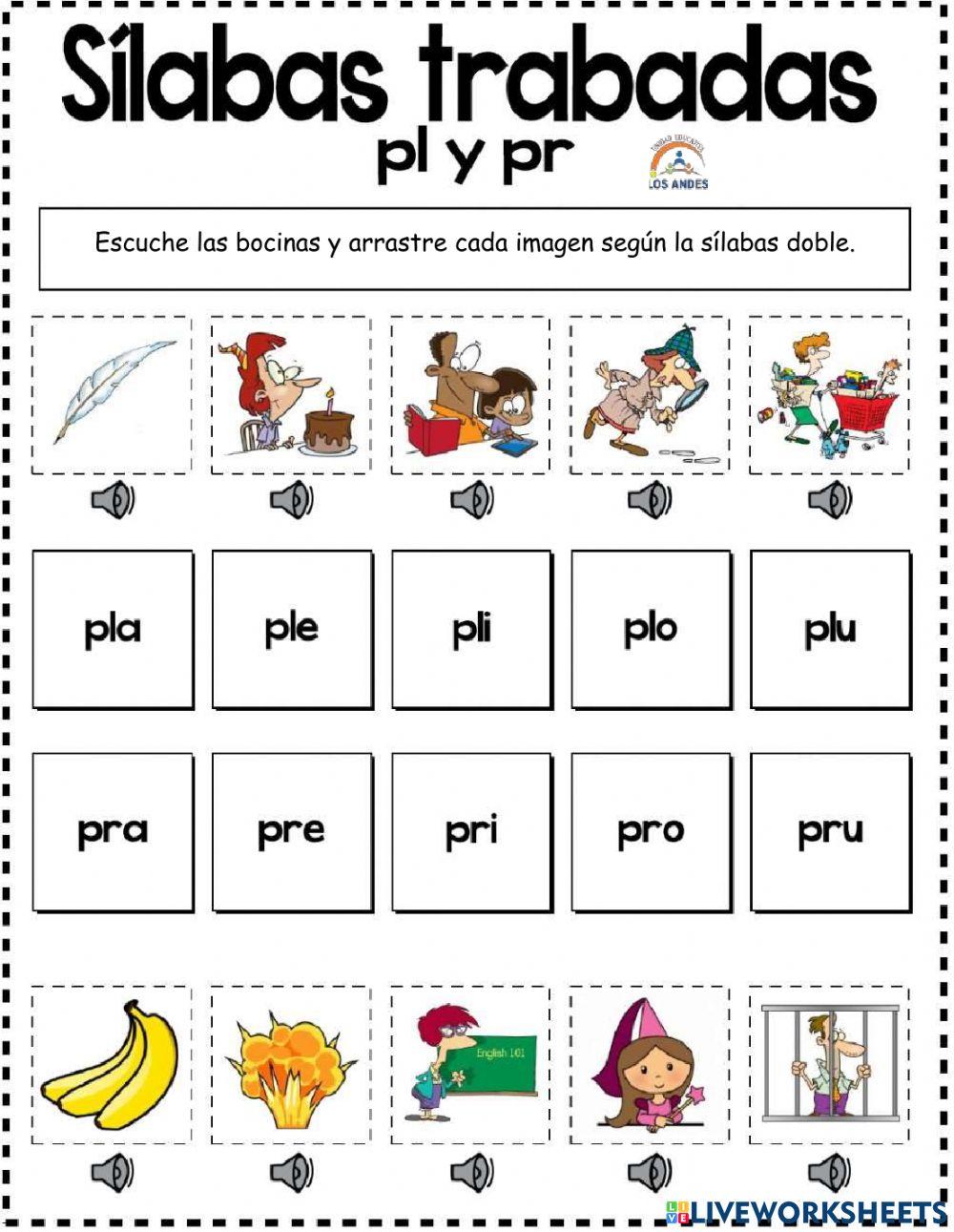 Repaso con las sílabas dobles.