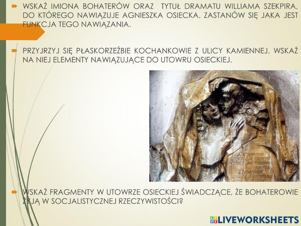 Agnieszka Osiecka -Kochankowie z ulicy kamiennej-, Wojciech Młynarski --Niedziela na głównym-