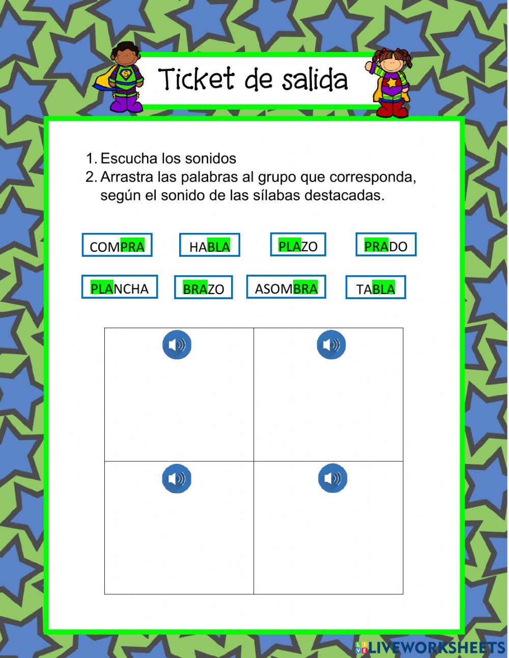 Ticket de salida 2 - clasificación