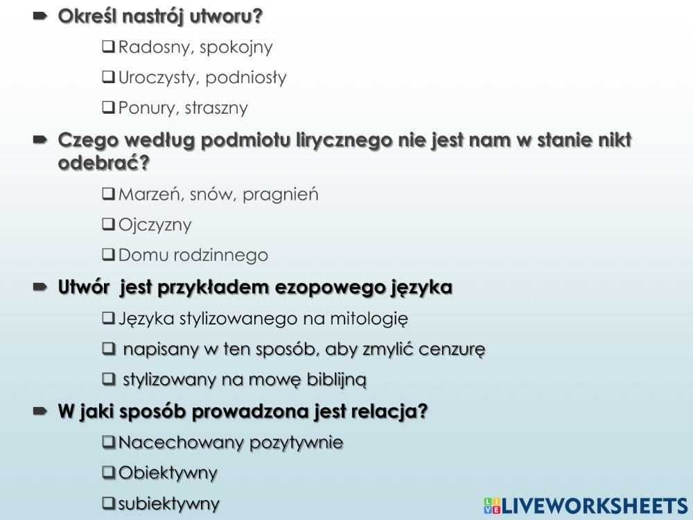 Zbigniew Herbert -Raport z oblężonego miasta-