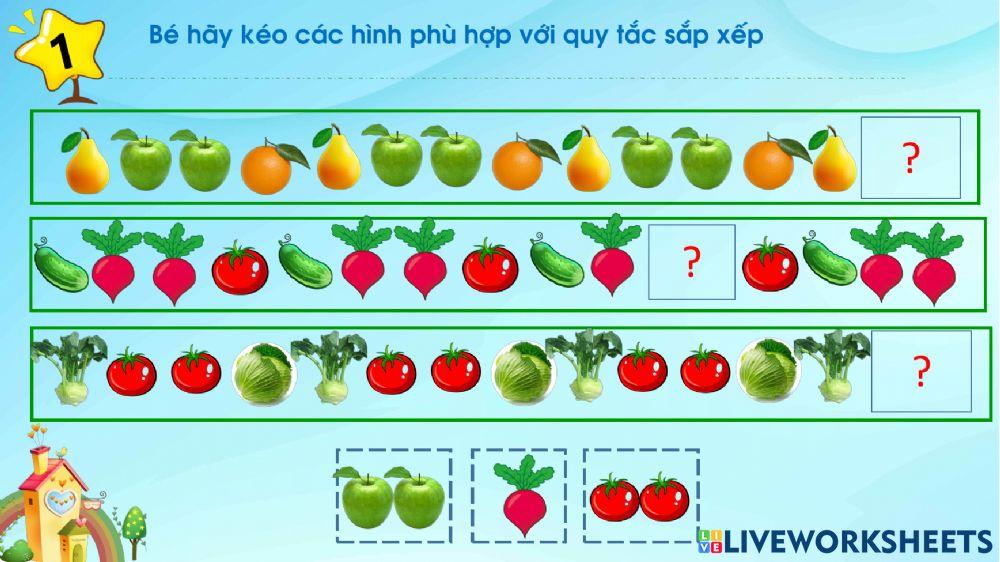 Sắp xếp theoquy tắc 1- 2- 1