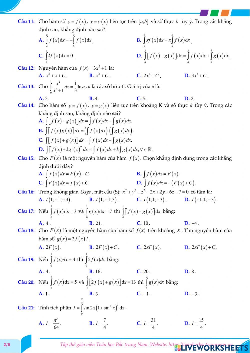 Toán 12-Kiểm tra GK2-THPT Hùng Vương, Bình Định-2021