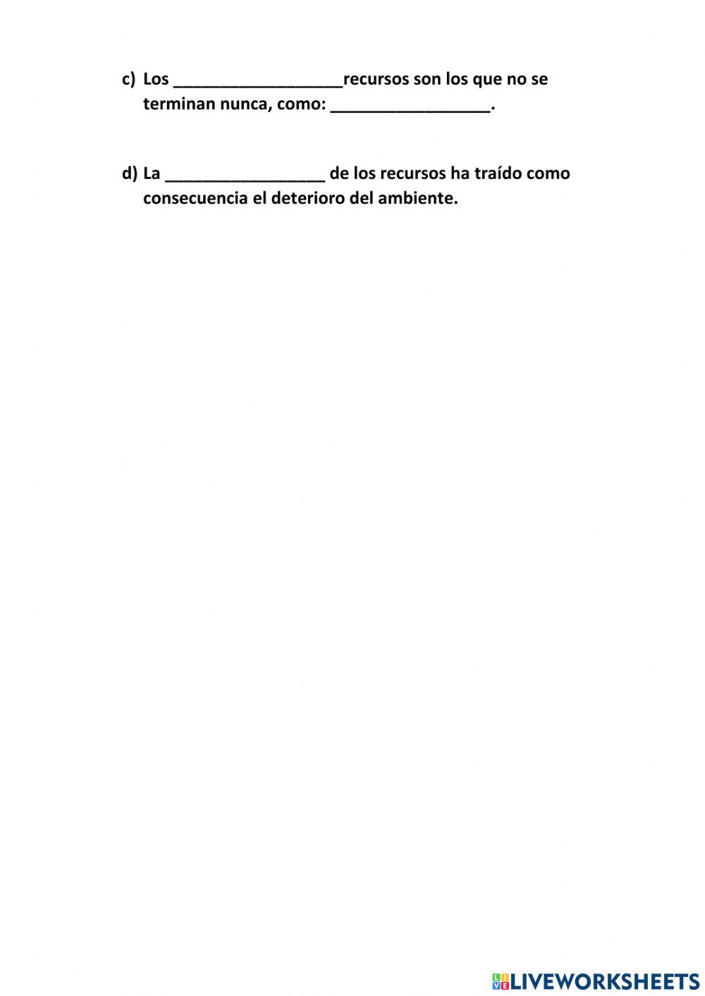 Examen cienias naturales 5to