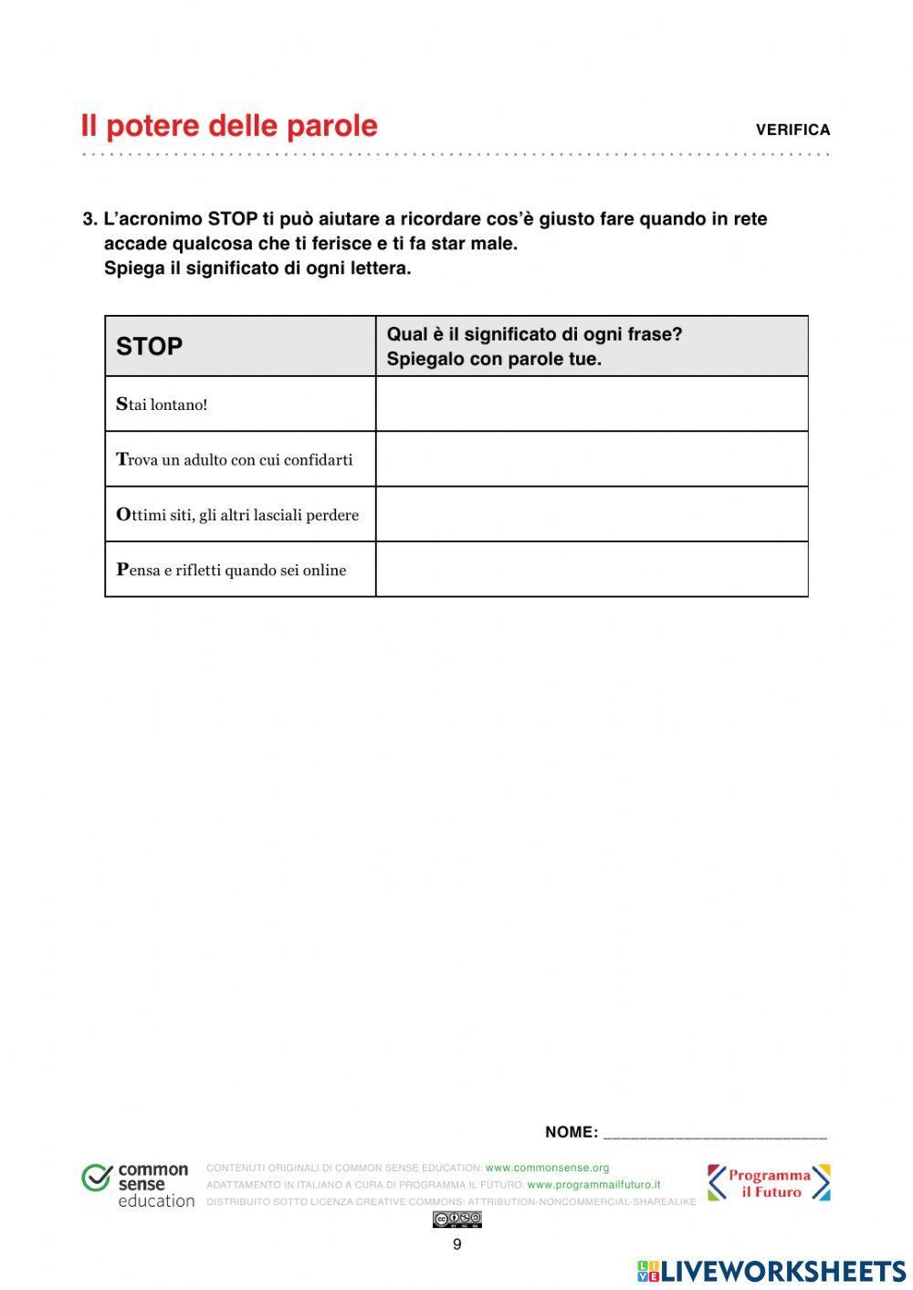 Stop al Cyberbullismo