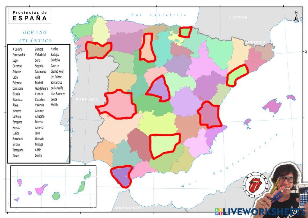 Examen mapas España y Europa