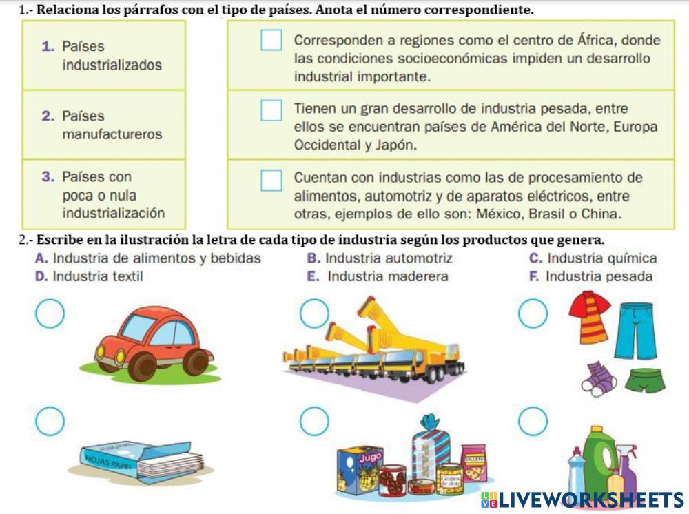 Actividades secundarias