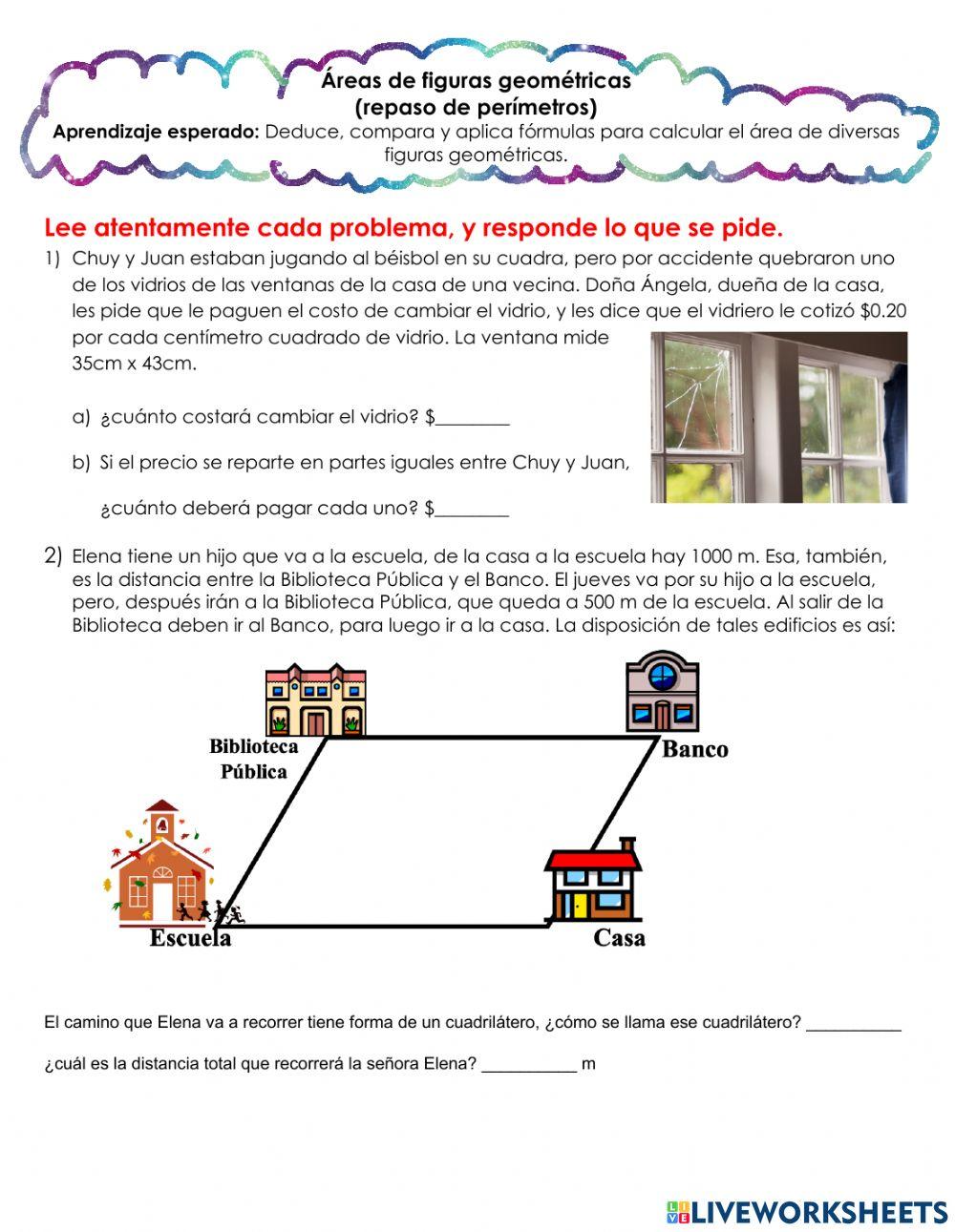 Áreas y perímetros 1