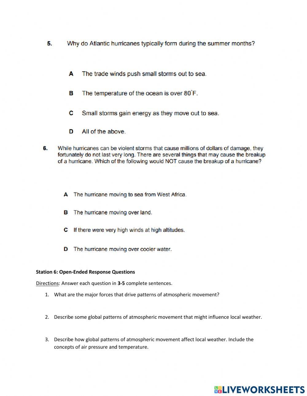 Mar 4 Weather and Climate Stations 5-8