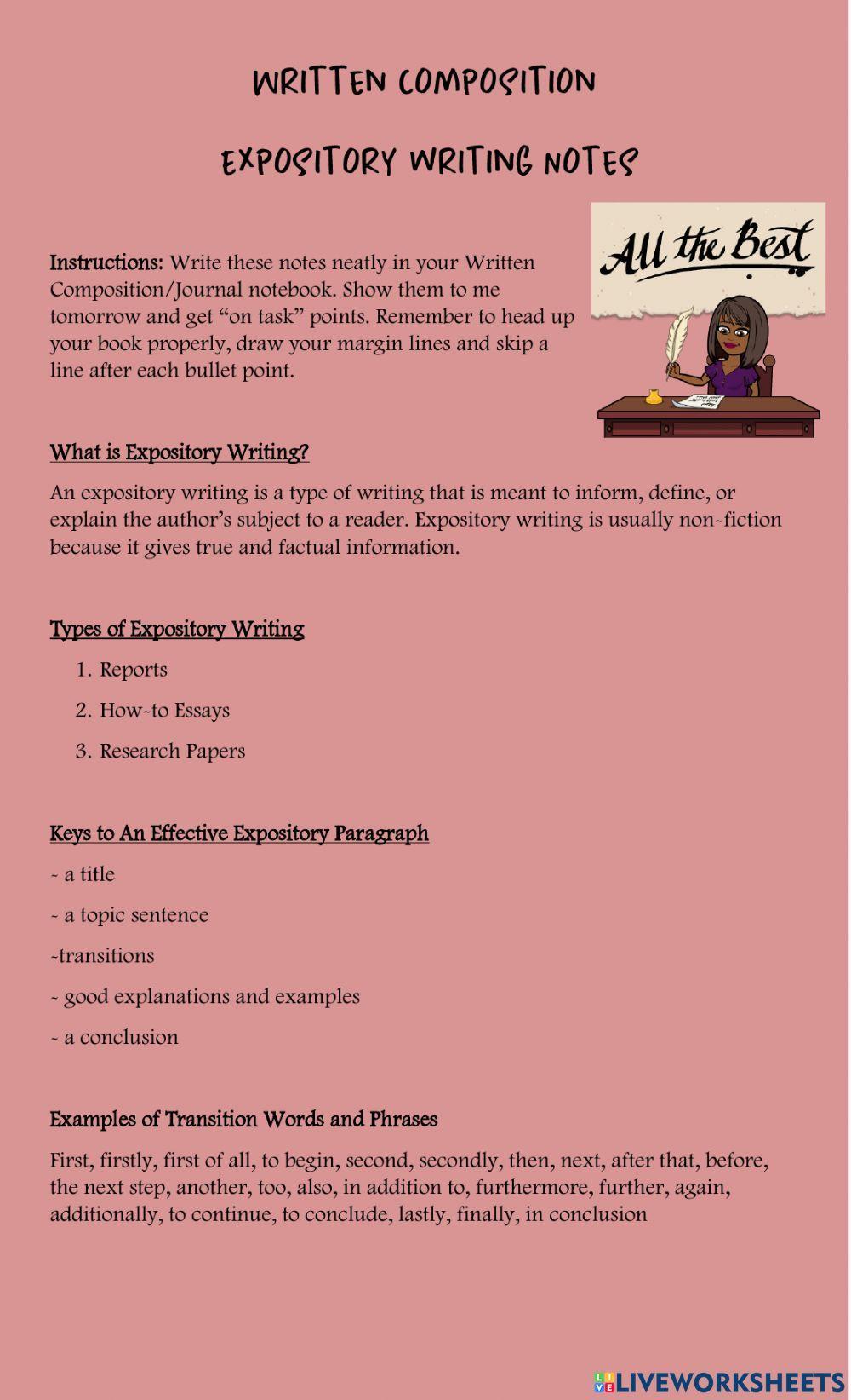 Expository Writing Notes