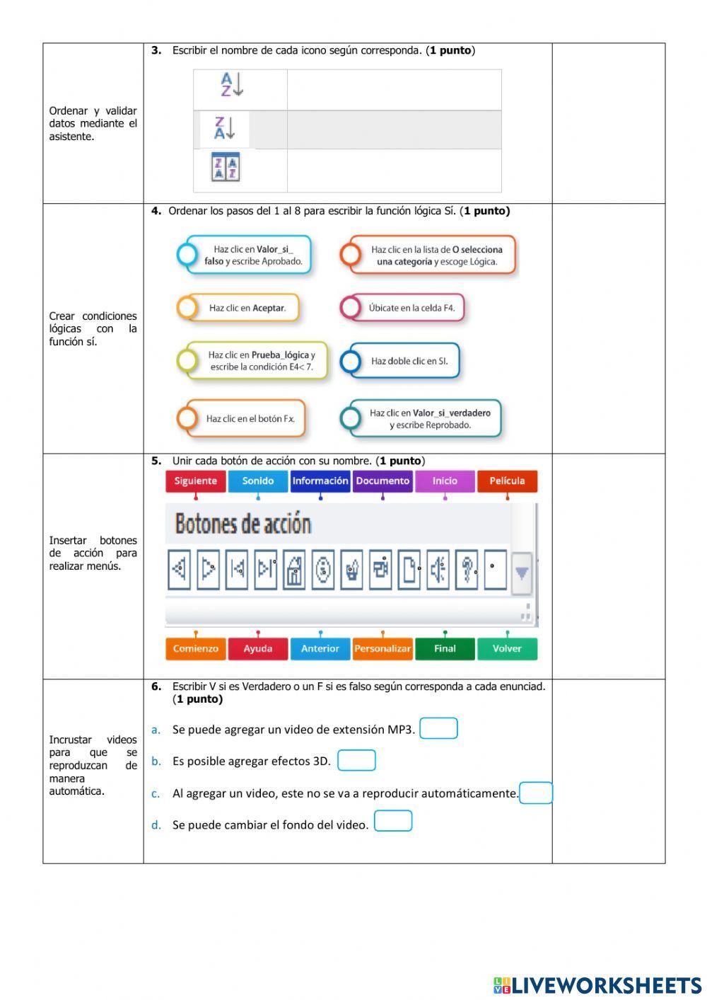 Exámen Quimestral Computación Séptimo