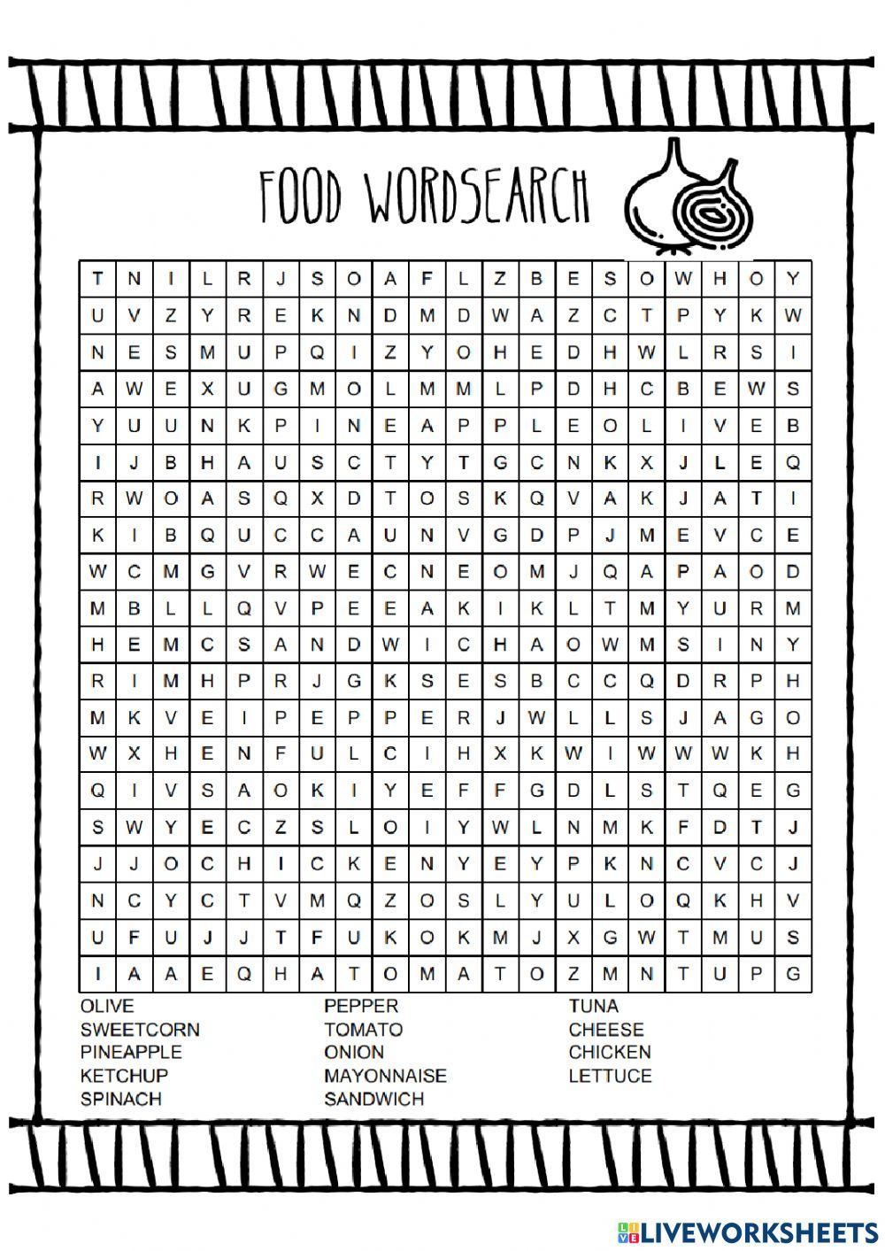 Food Wordsearch