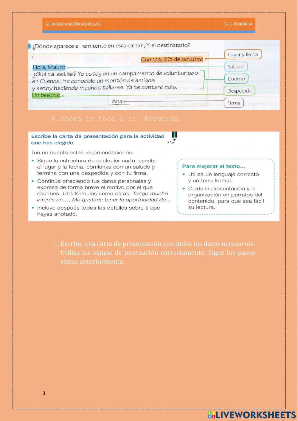 Escritura. Tarea 16.