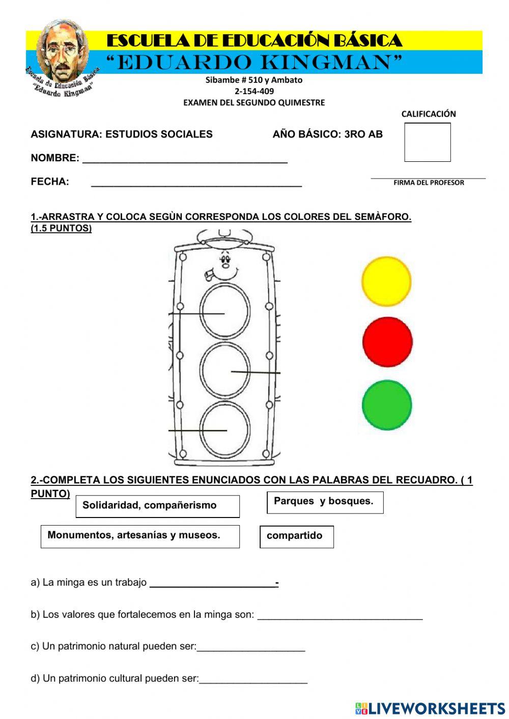 Evaluación  de Estudios Sociales