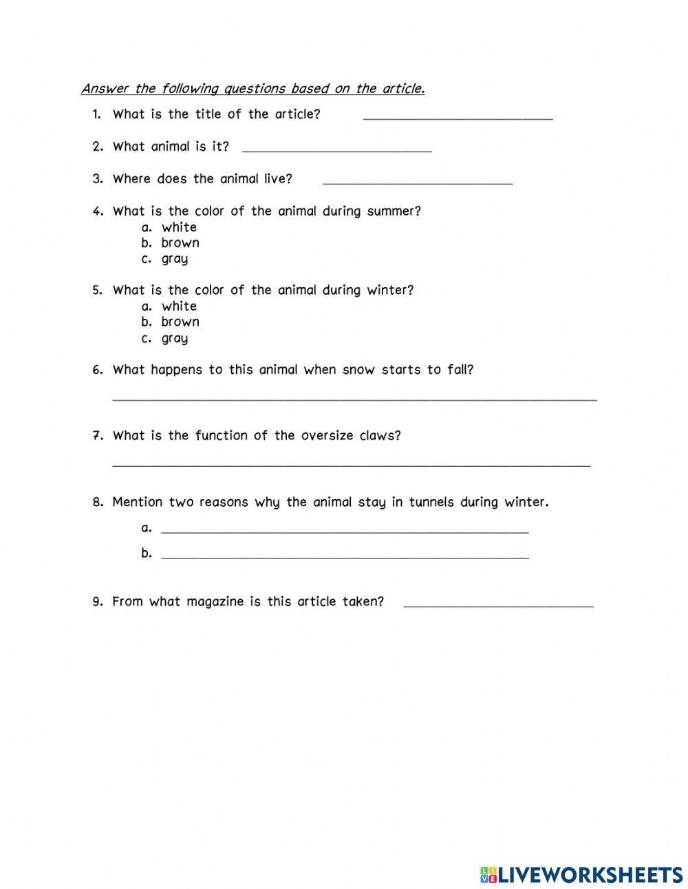 Magazine Article Test