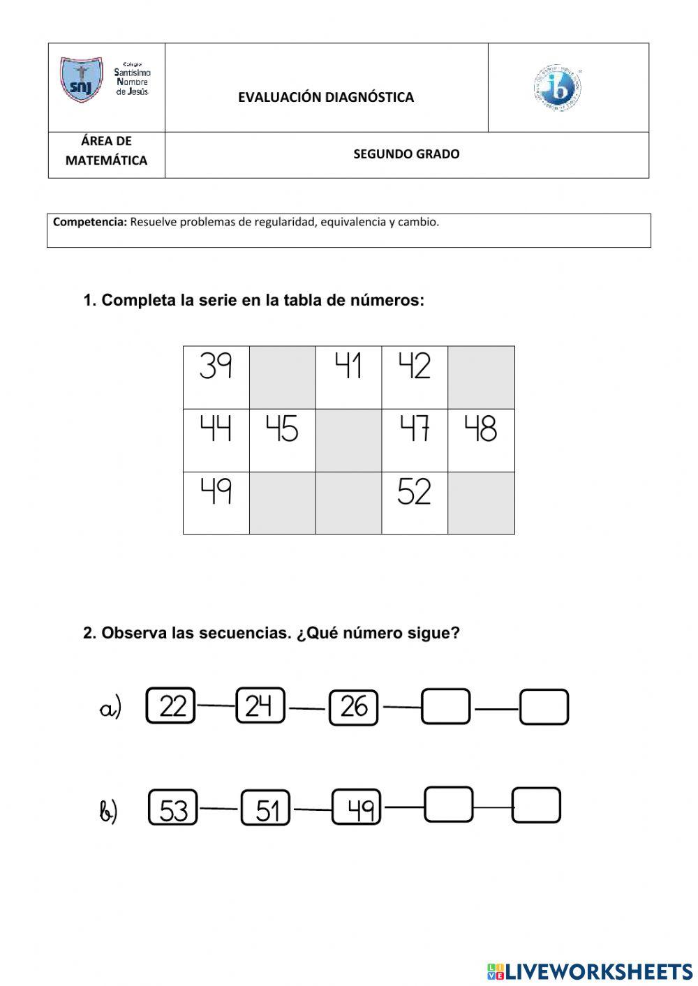 Resuelve problemas de regularidad