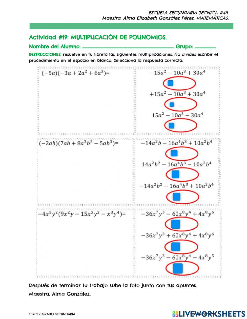 Actividad 19 multiplicacion de polinomios
