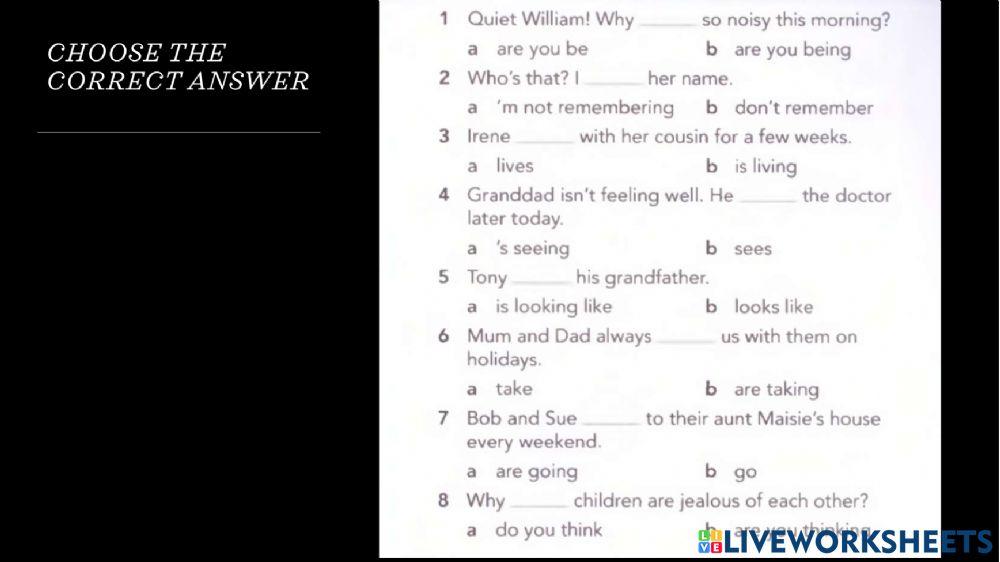 Close up unit 1 grammar