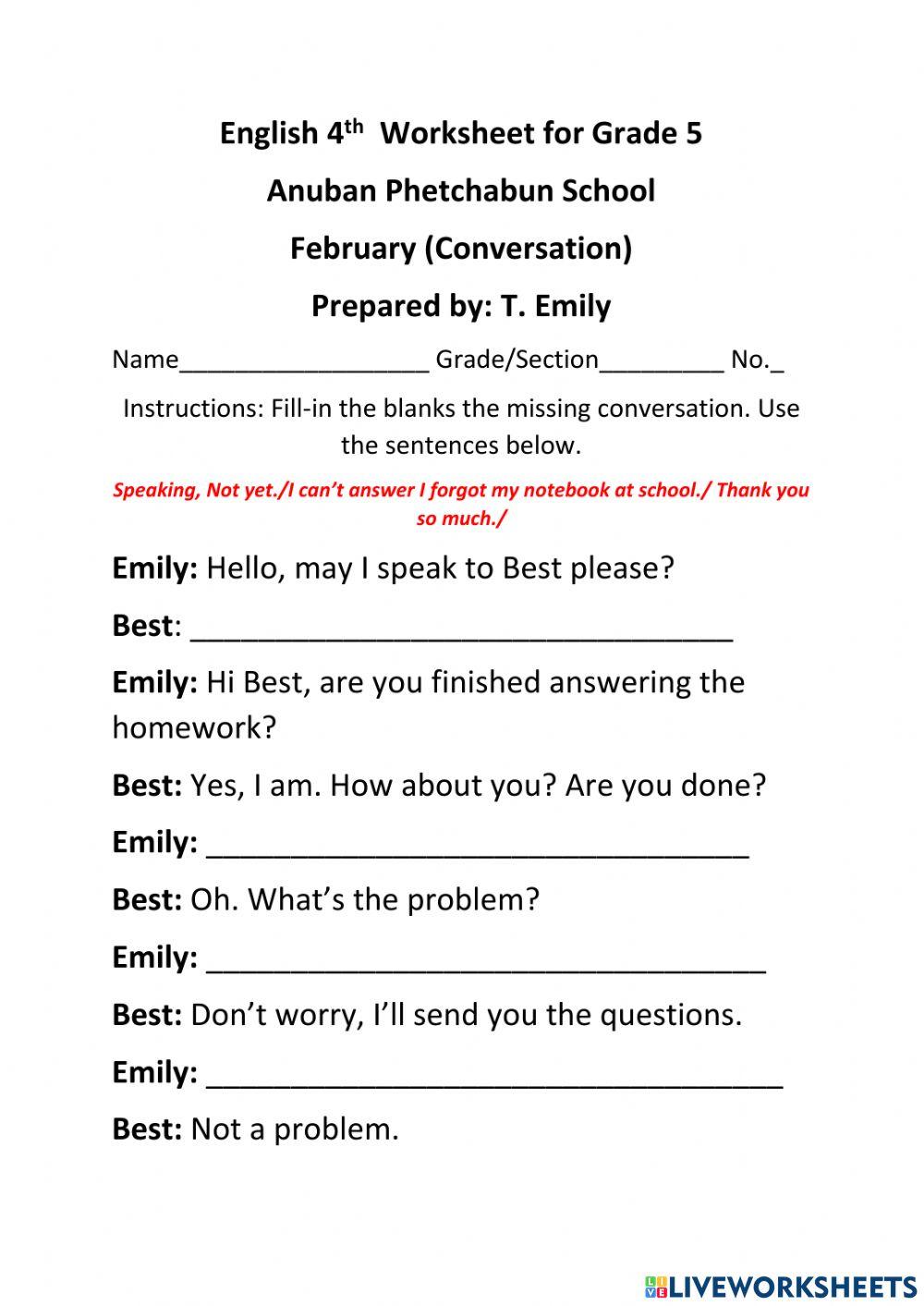 Telephone Conversation