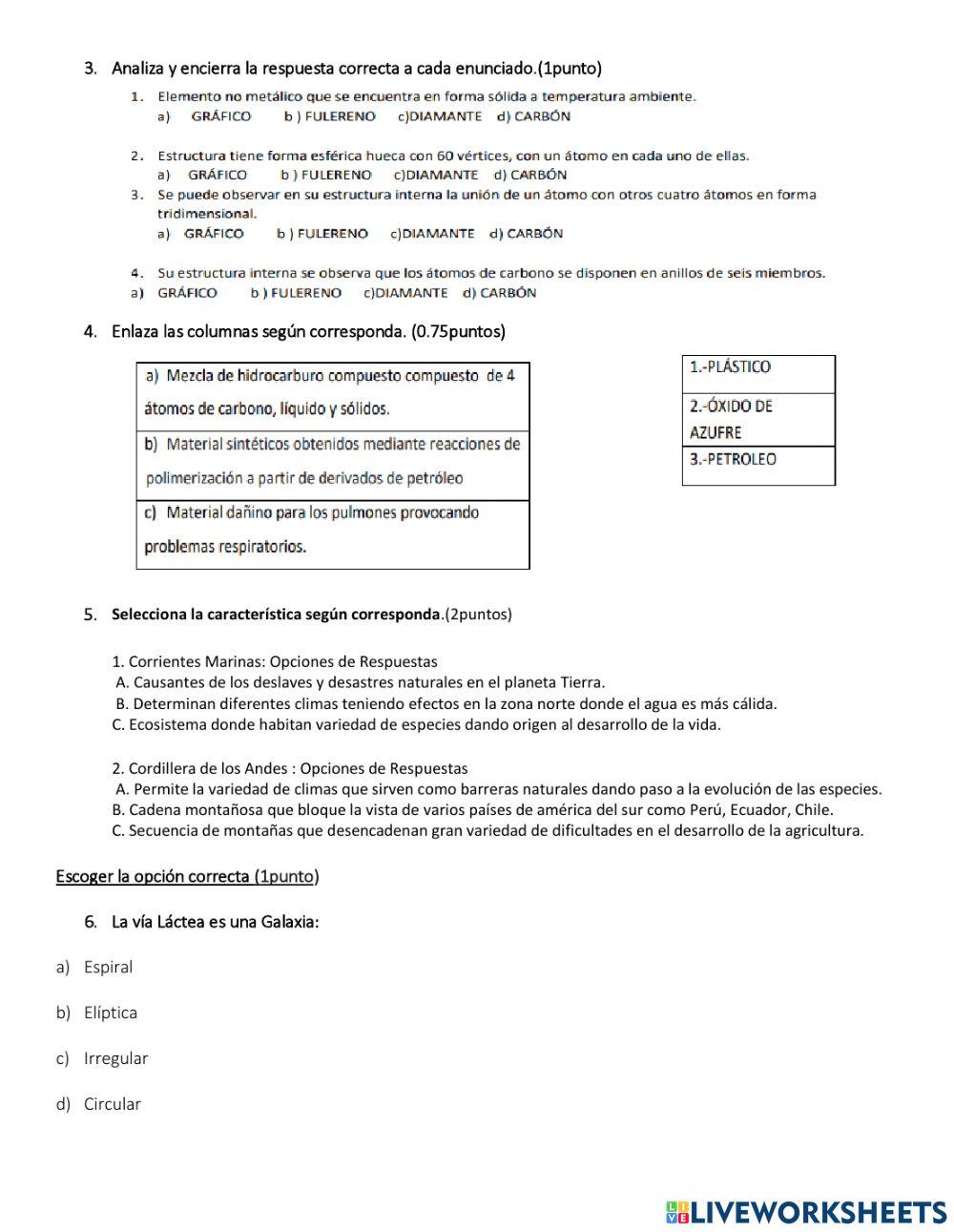 Examen de ciencias iiq
