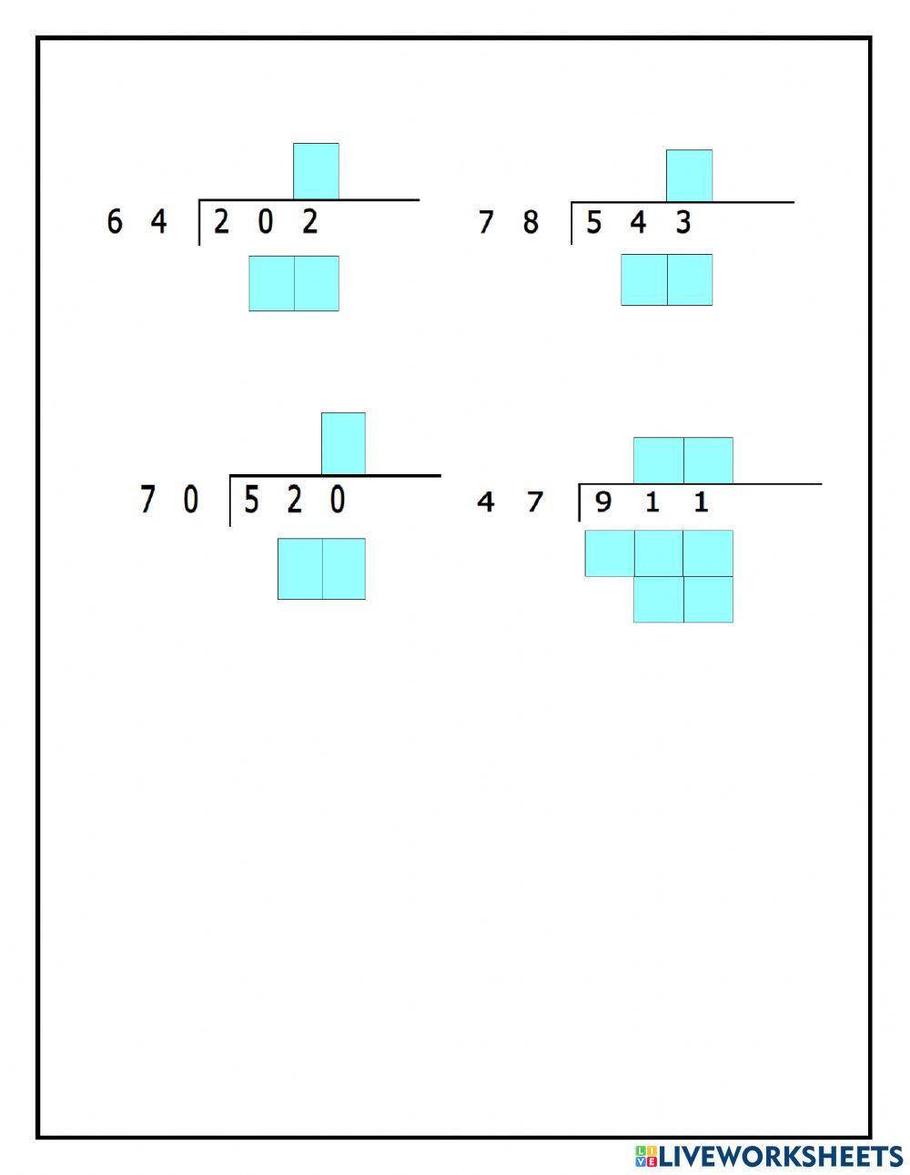 División de dos cifras