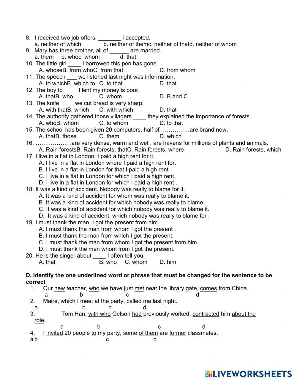 Unit 10 practice test