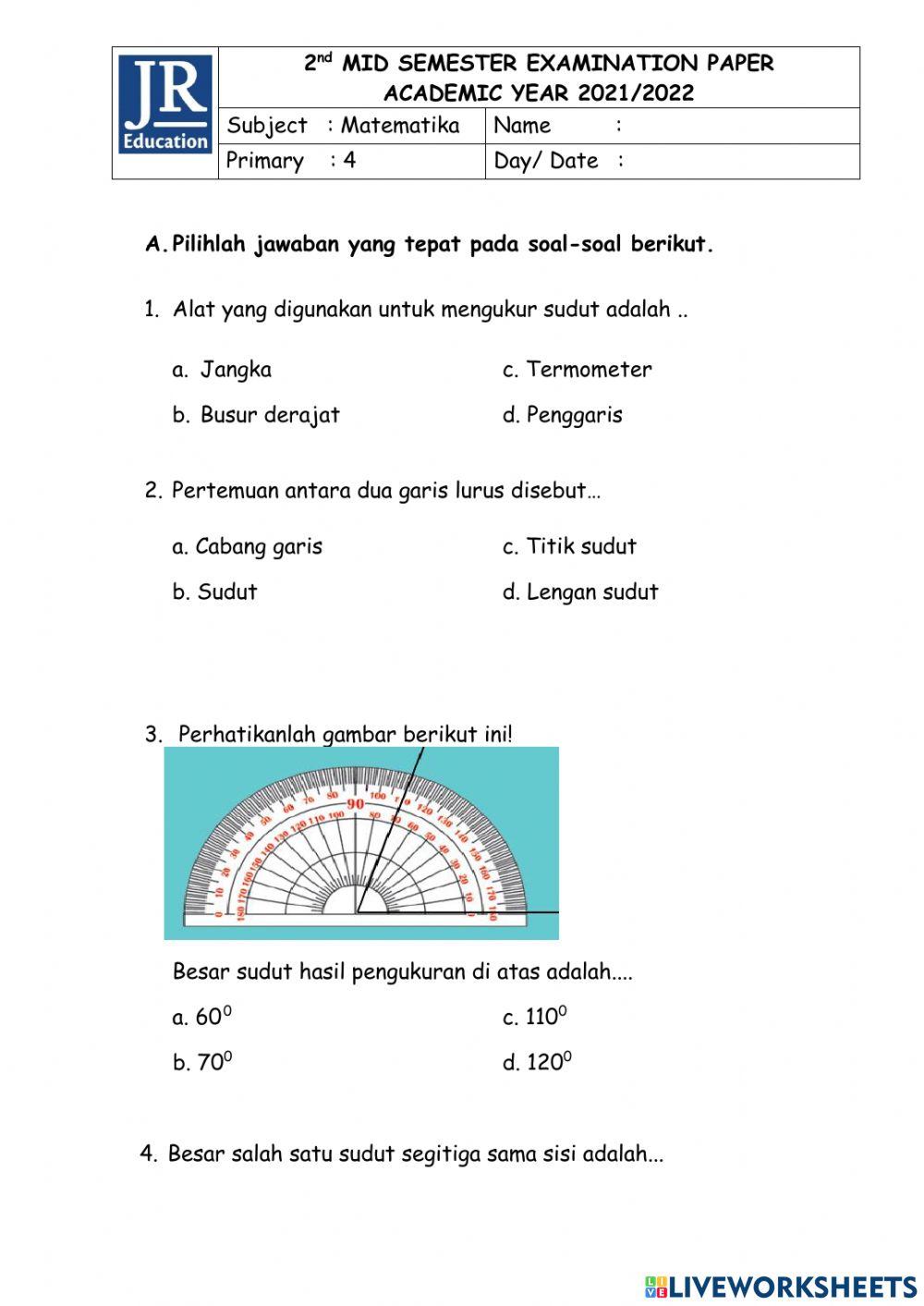 Matematika Angelo 2nd mid