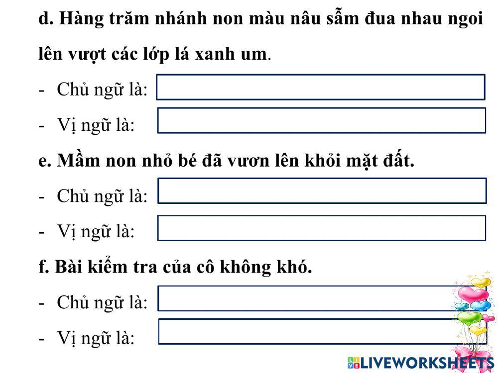 Ôn tập môn Tiếng Việt