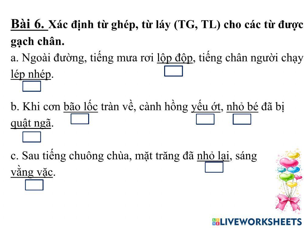 Ôn tập môn Tiếng Việt