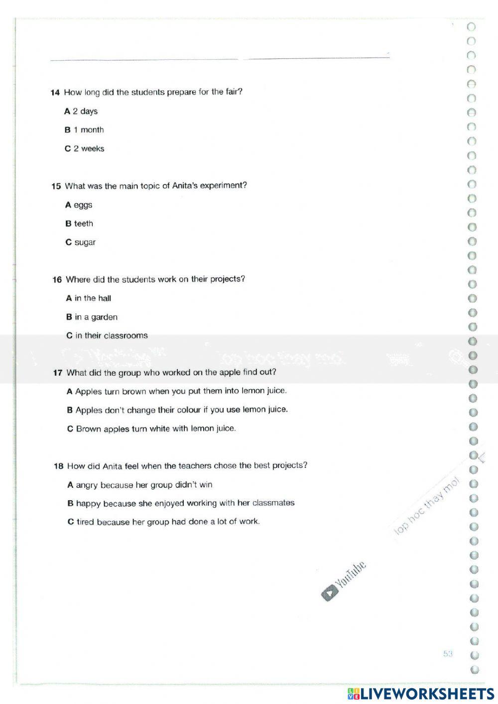 grade 6 test 3