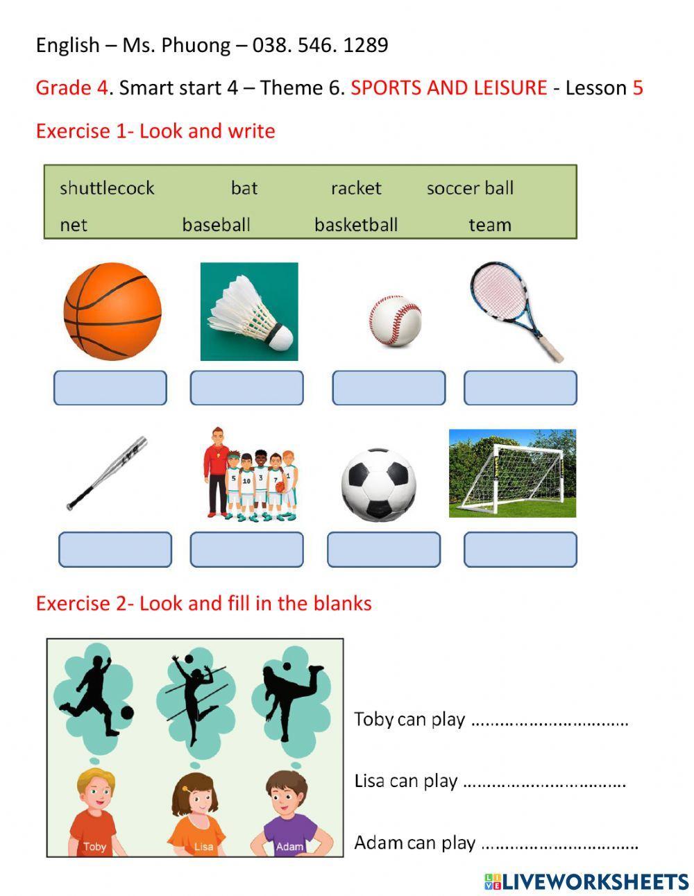 Theme 6. Sports and Leisure