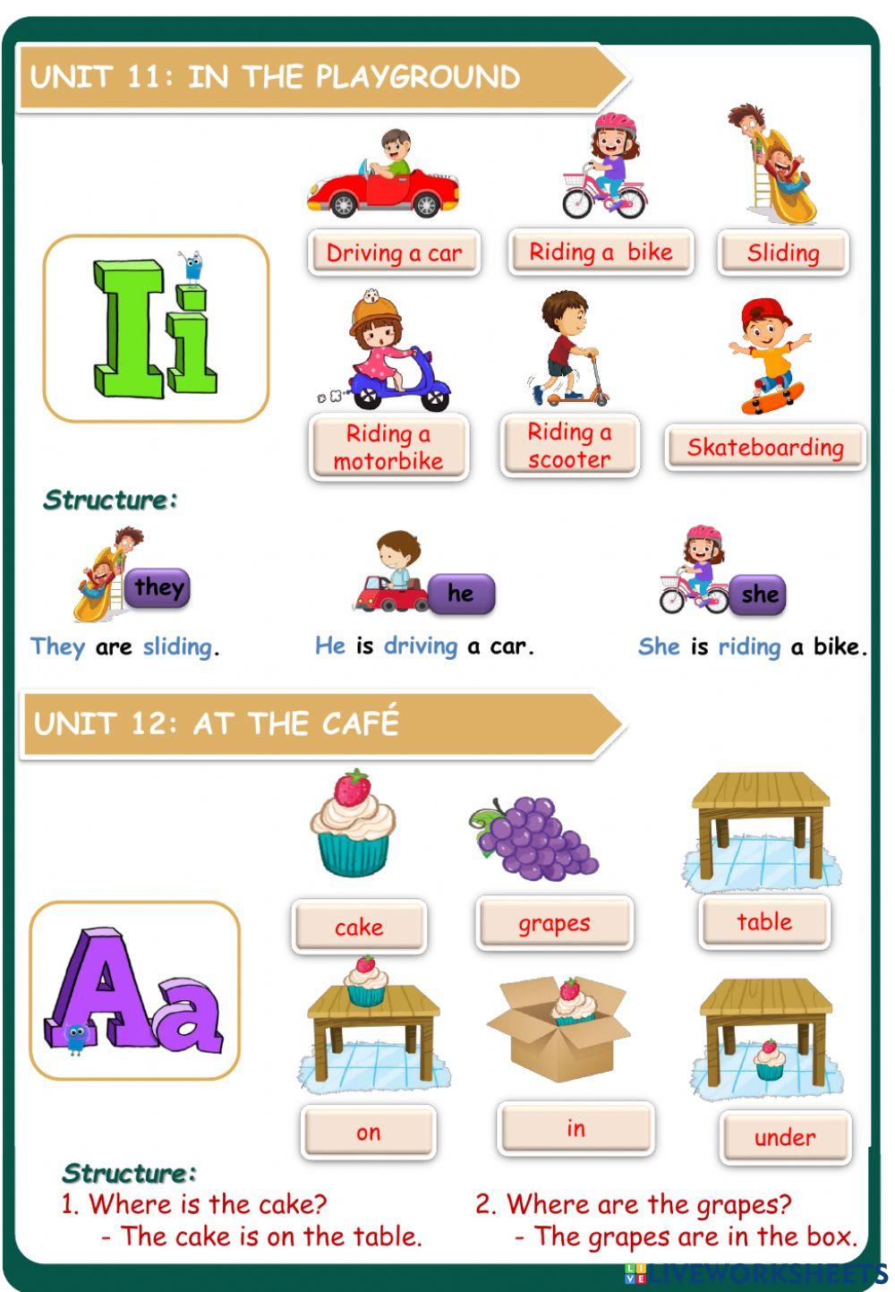 Tieng Anh 2-Review Unit 9,10,11,12