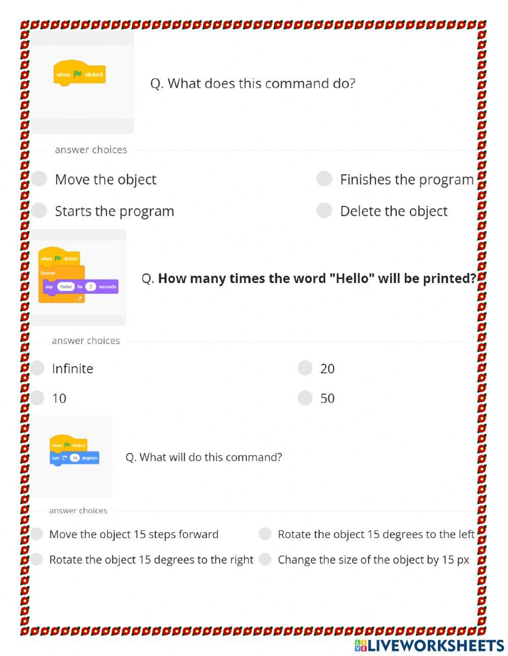 Scratch Programming - PART B
