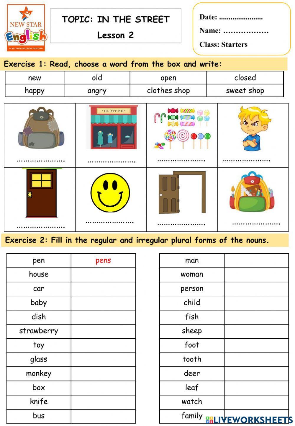 Starters- In the street- Lesson 2