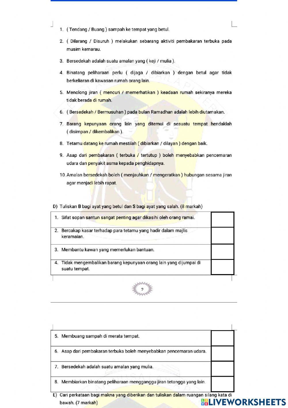 Bersopan santun terhadap jiran