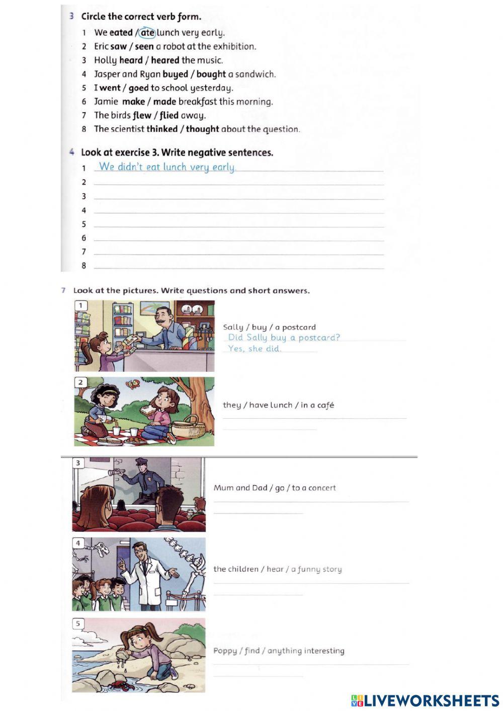 Family and friend 4 u3 worksheet live worksheets