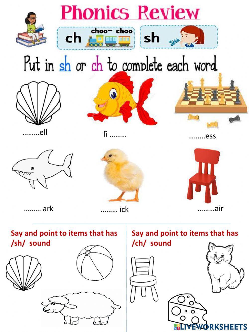 Phonics Sh or Ch Review