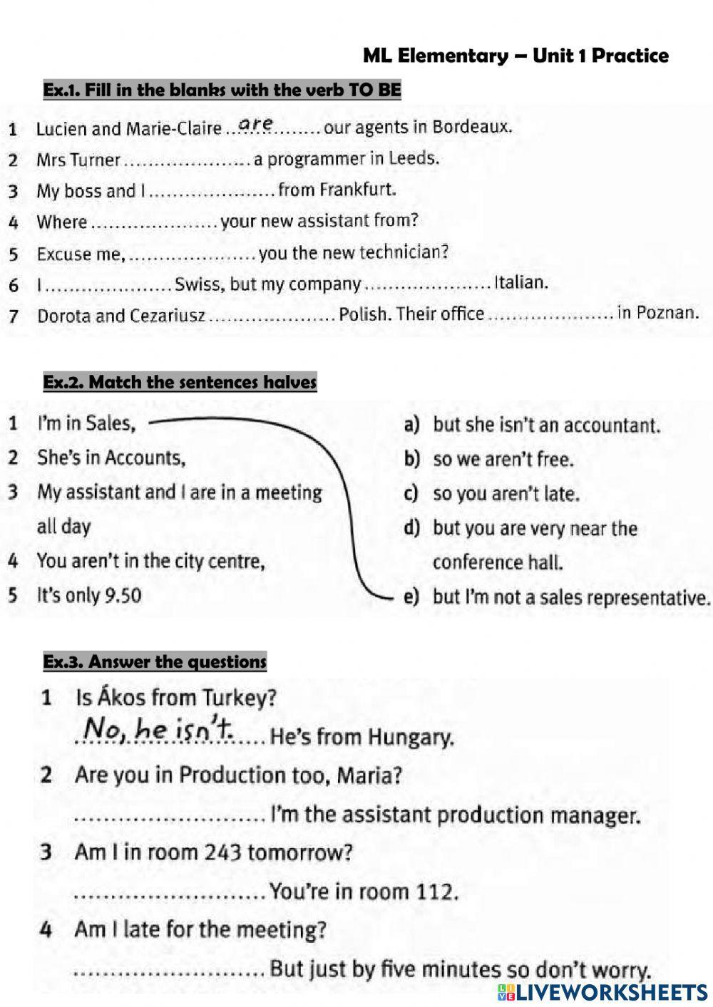 To be - ML Elementary