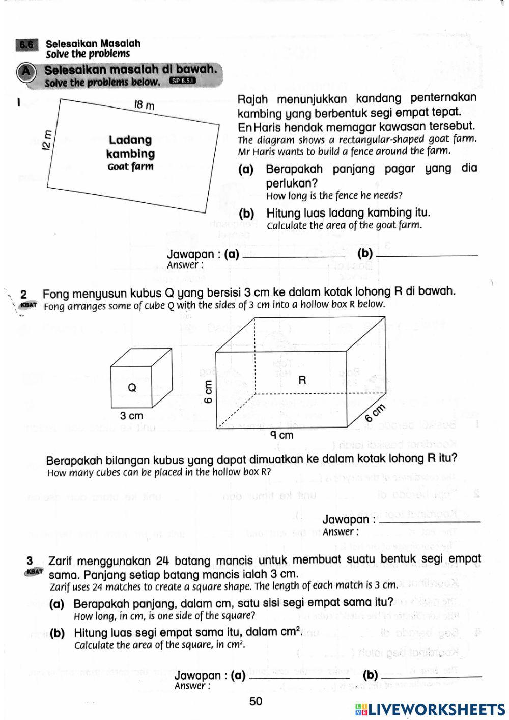 Matematik Tahun  4 Bab 6 : Ruang
