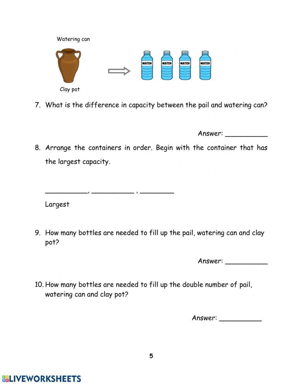 Quiz P2 T4 Mass and Capacity
