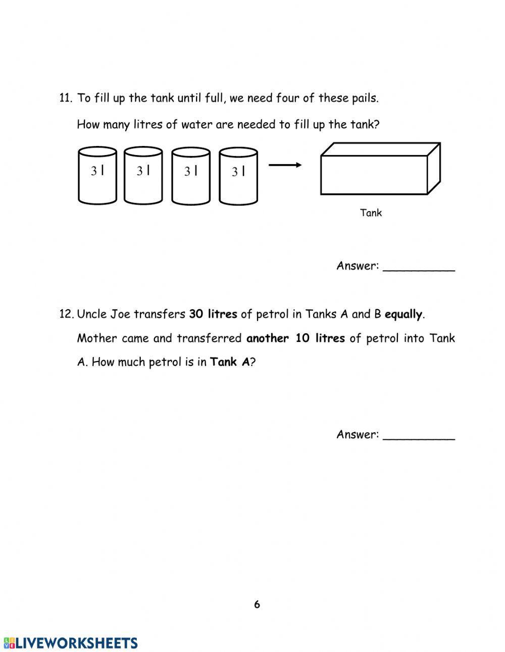 Quiz P2 T4 Mass and Capacity