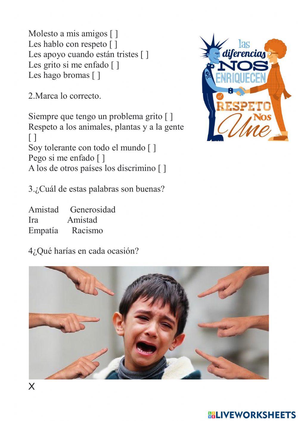 El respeto es lo más importante.