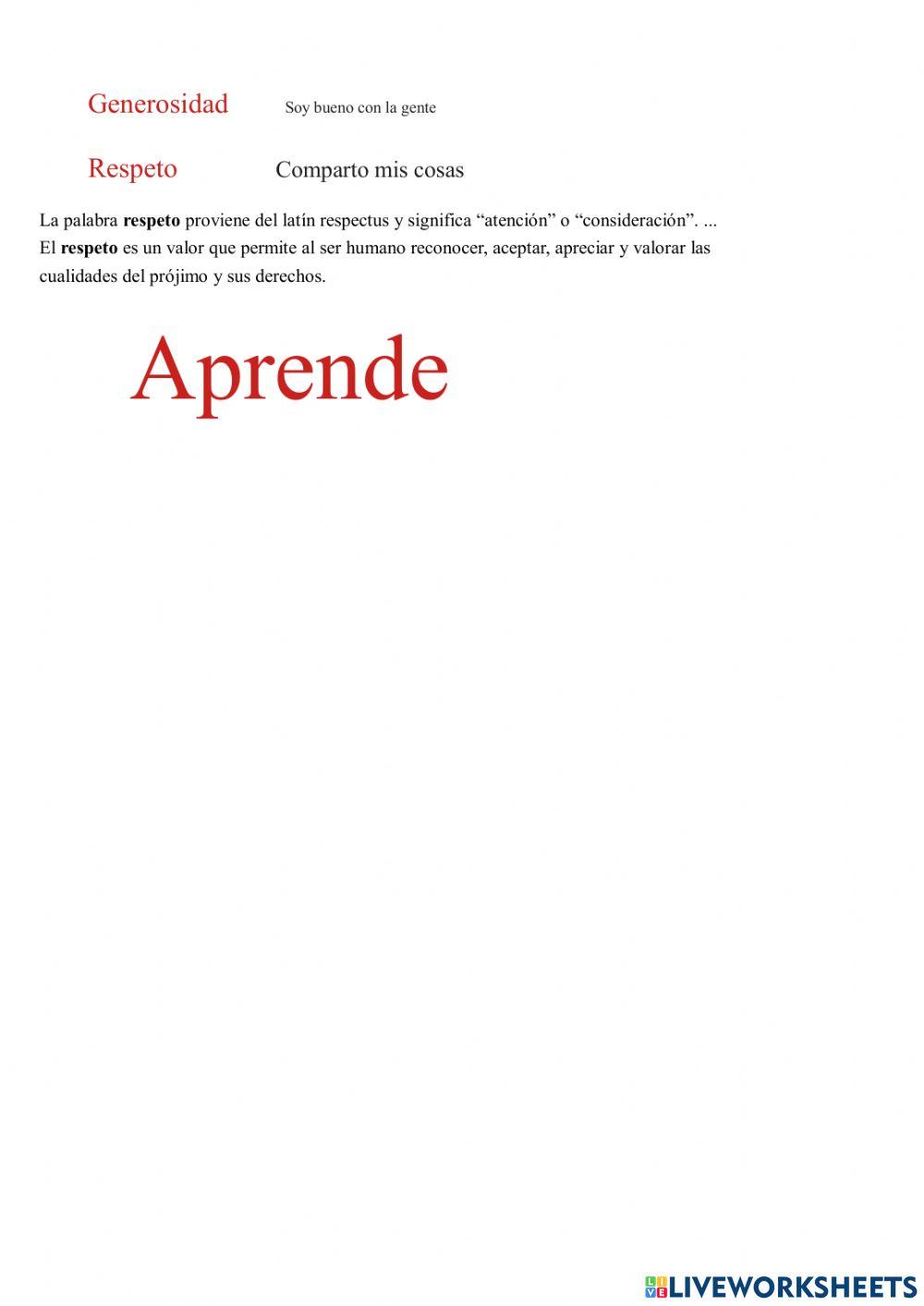 El respeto es lo más importante.