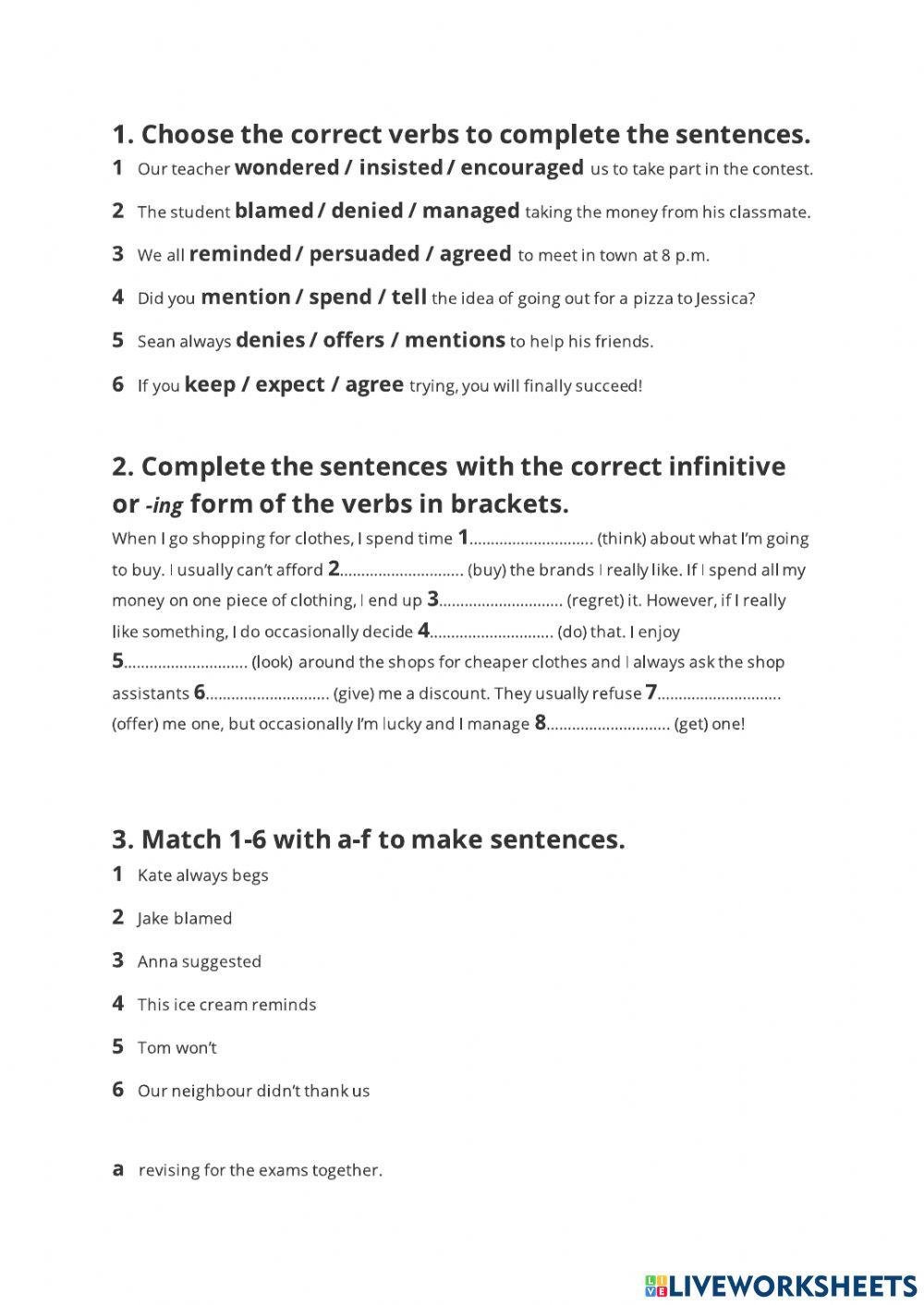 B2 Vocabulary Practise