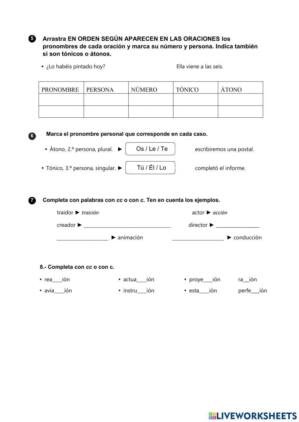 Pronombres personales