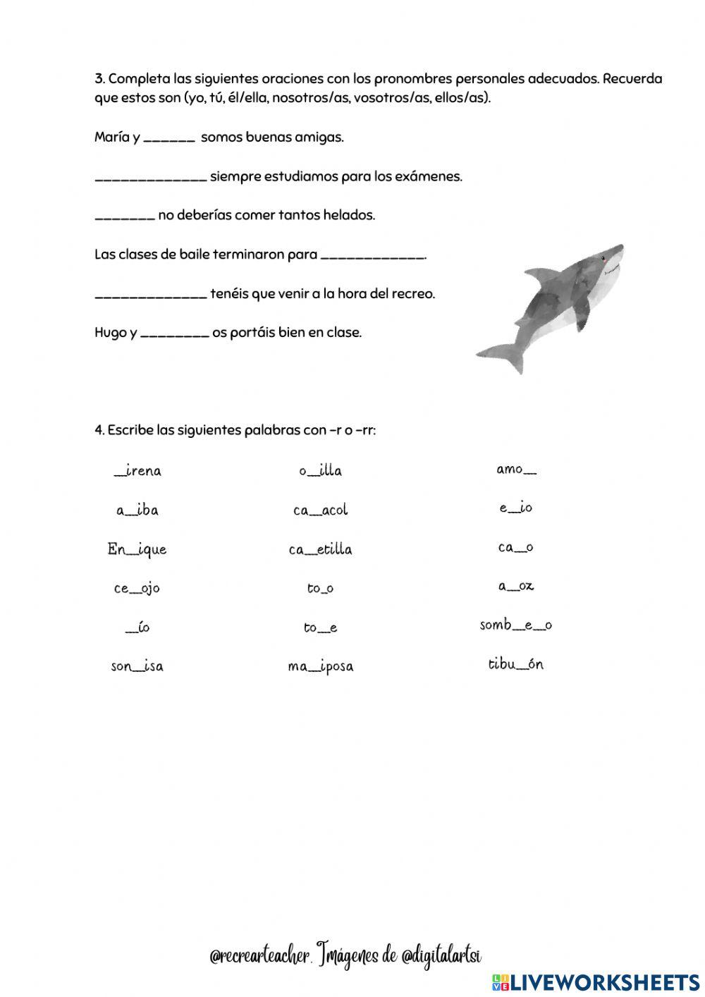 Repaso unidad 8 de lengua