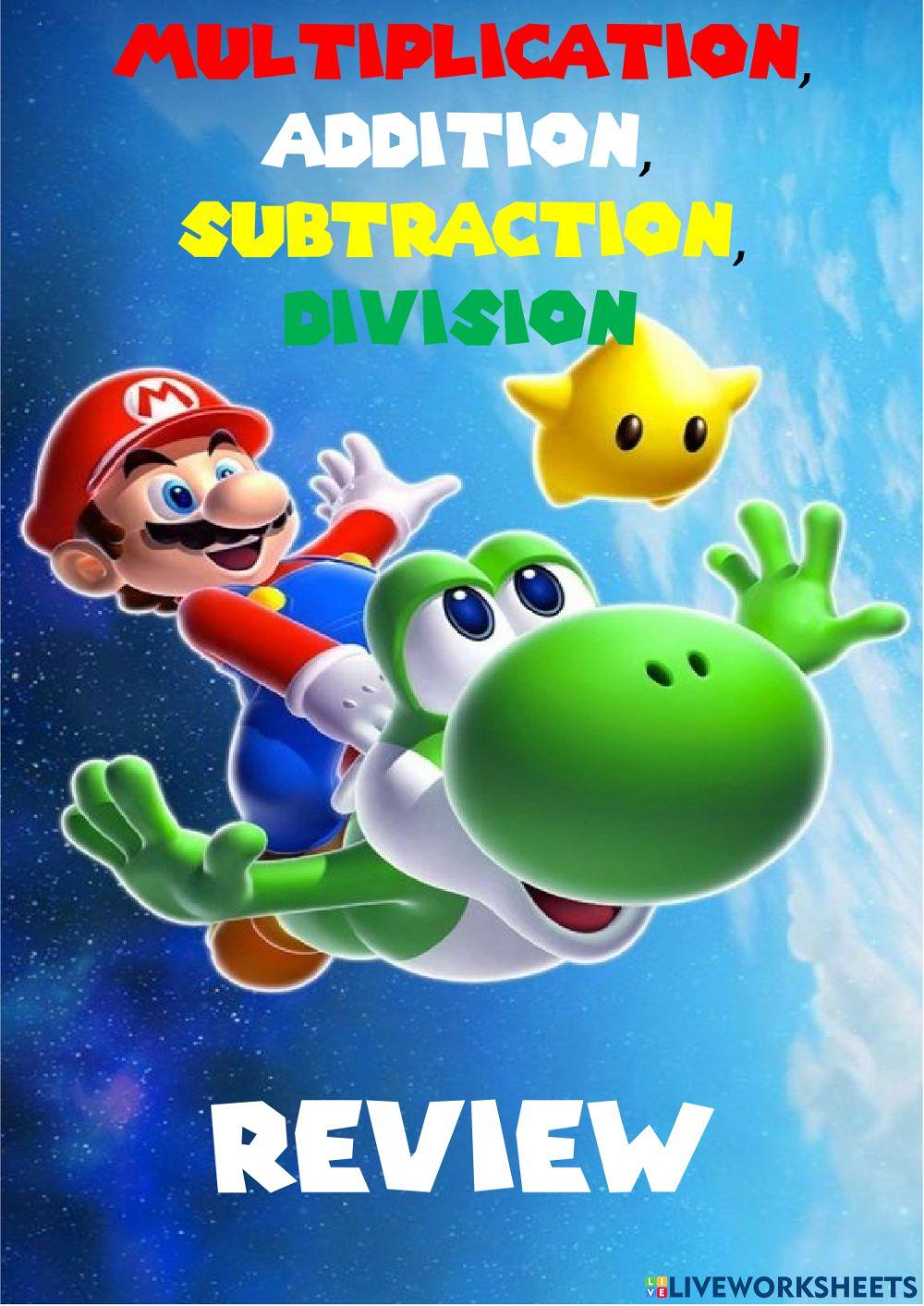 Addition, subtraction, division review